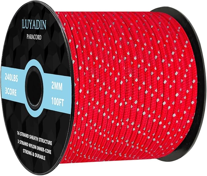Reflective Paracord 240lb by LUYADIN