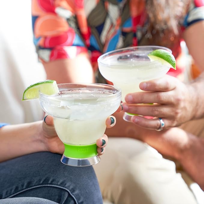 Host FREEZE Stemless Margarita Glasses, Insulated Plastic Cocktail Glasses - Image 9