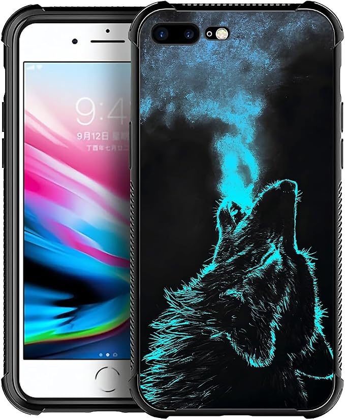 for iPhone 7 Plus/8 Plus Case, Soft Silicone Hard Acrylic Shock Protection by FKBRCL4U