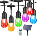 Auroraworld 96FT Solar RGB Outdoor String Lights, Dimmable Waterproof LED Patio by Auroraworld