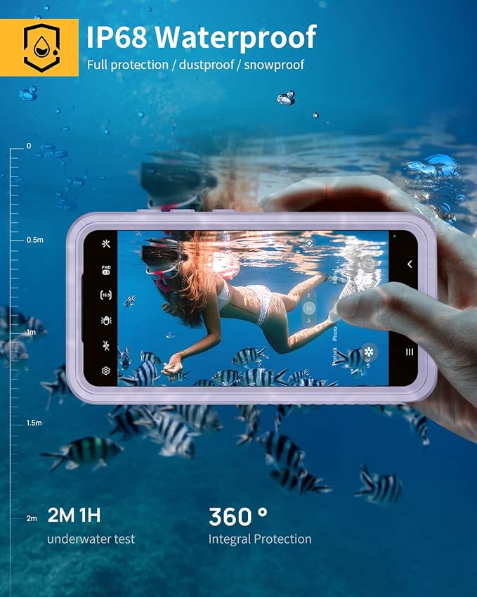 Lanhiem for Samsung Galaxy S23 Case, IP68 Waterproof Dustproof Case - Image 2