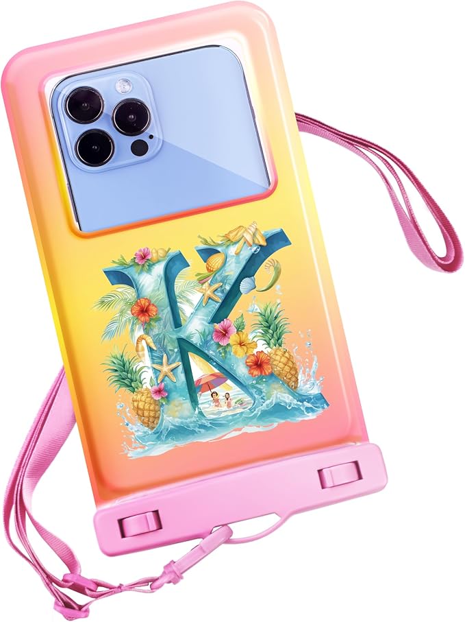 Personalized Initial Waterproof Phone Pouch Case by Unknown