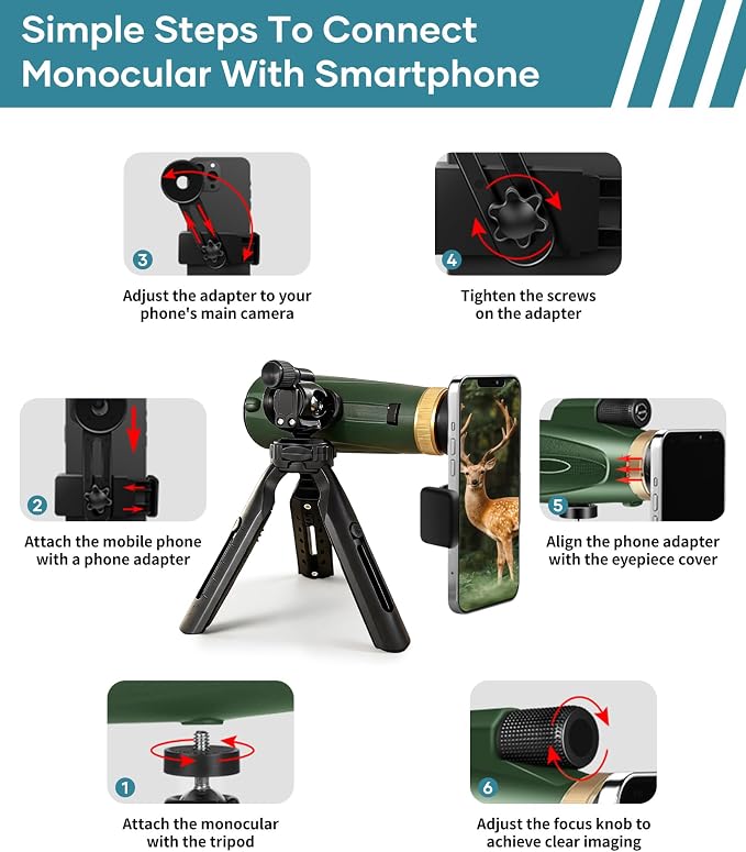 Monocular Telescope 12X60 HD High Power - Image 5