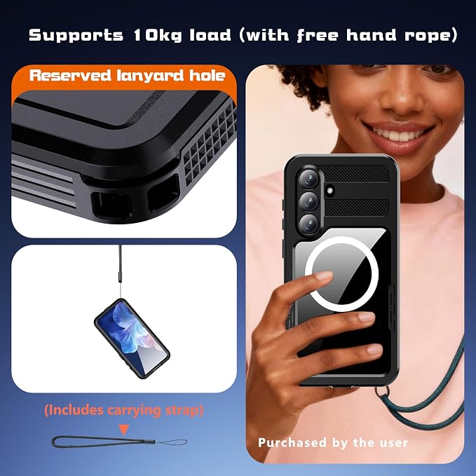for Samsung Galaxy S26 Plus Case, Rugged Full Body Underwater Protective Cover - Image 7