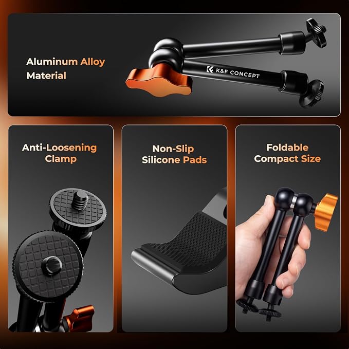 K&F CONCEPT 9.8" Magic Arm Clamp Kit - Image 4