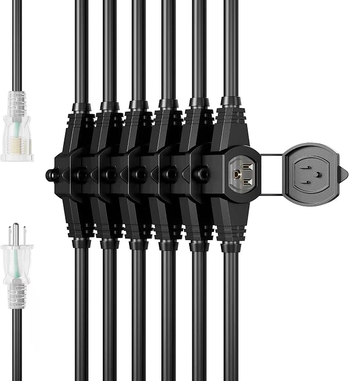 25Ft Power Extension Cord 3 Prong, 12 Gauge SJTW 5-15R Cable Male Plug to - Image 3