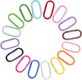 16 Pcs Carabiners Clip, Oval Shape Cute Carabiner Keychain Clip Aluminum Hook by Unknown