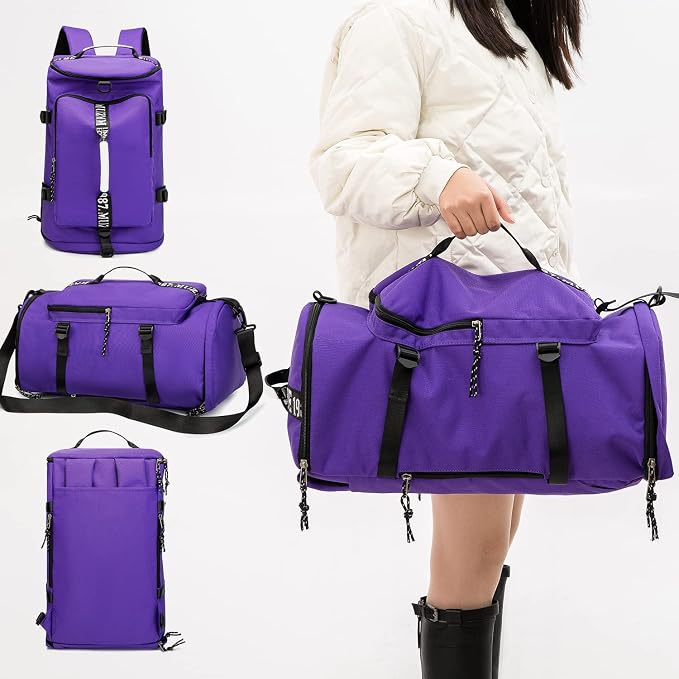 Gym Duffle Bag Waterproof black Laptop Backpack Suitable - Image 5