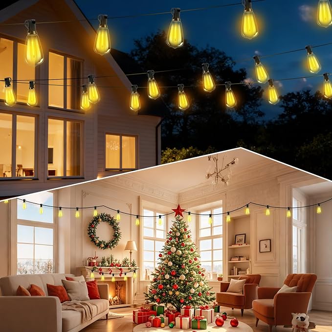 Solar Lights Outdoor Waterproof: ST38 33FT 10M Shatterproof Bulbs Patio Lights - Image 9