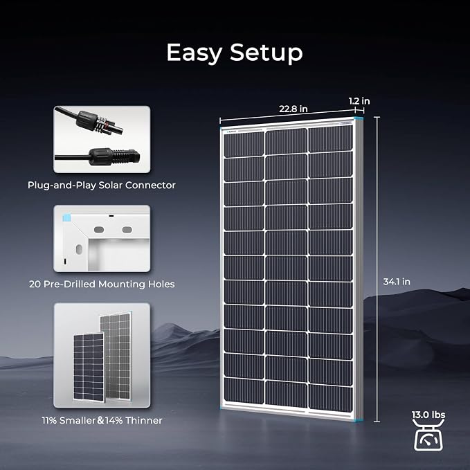 Renogy N-Type 100 Watt Solar Panel - Image 8