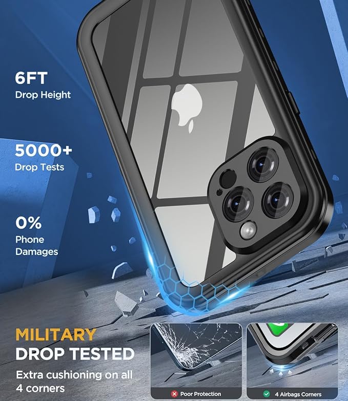 Design for iPhone 13 Pro Case Waterproof 6.1‘’, Full Body Underwater Dustproof - Image 4