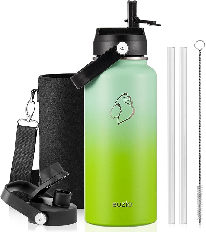 BUZIO 32oz Insulated Water Bottle, Triple Wall Vacuum Stainless Steel Water - Image 9