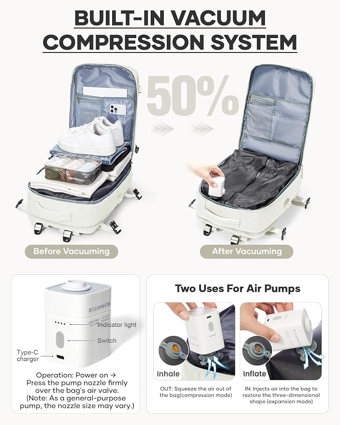 coofay Vacuum Backpack Travel - Image 2