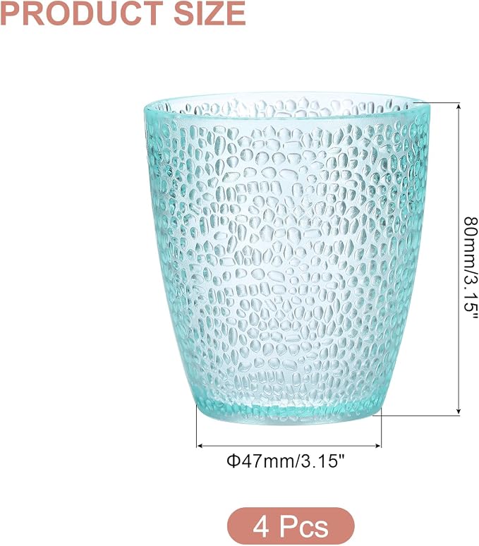 uxcell 7oz Acrylic Drinking Glasses, Light Blue - Image 2