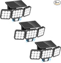 WdtPro Solar Lights Outdoor Flood Light 3 Pack, 3500LM Bright Motion Sensor by WdtPro