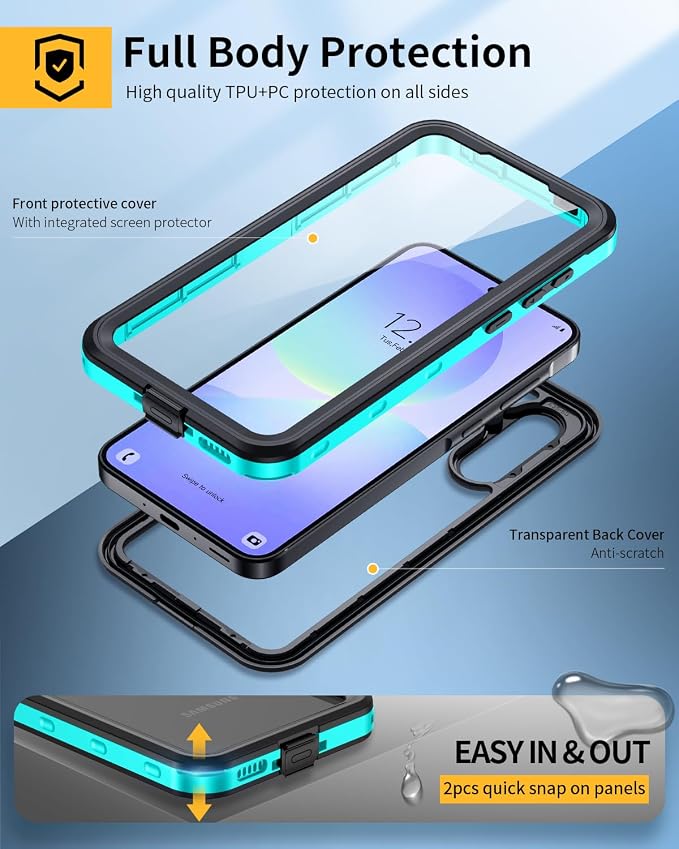 Lanhiem for Samsung Galaxy A36 Phone Case, IP68 Waterproof Dustproof, Built-in - Image 5