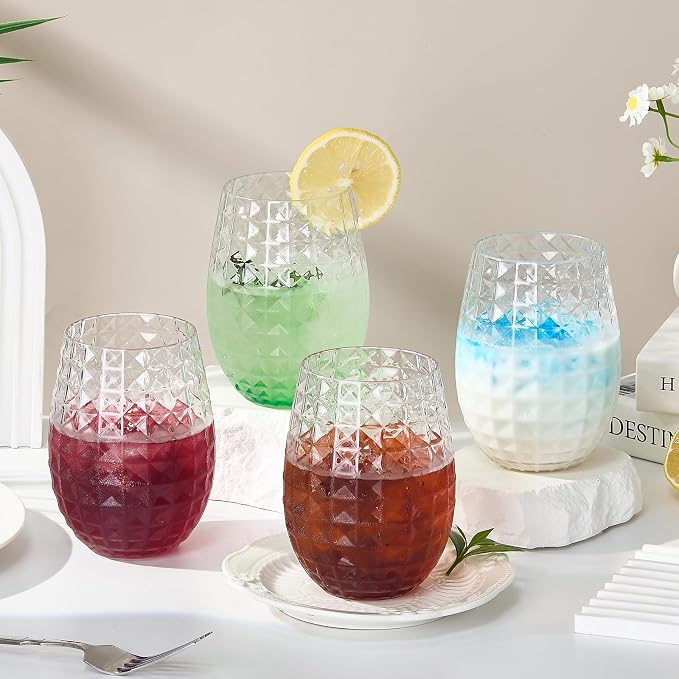 Lueumxc 20 Pack Plastic Wine Glasses, 16Oz Disposable Wine Glasses Unbreakable - Image 8