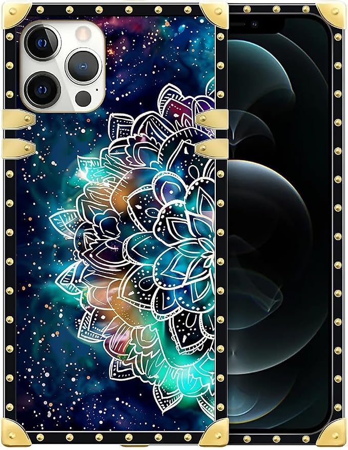 Compatible with iPhone 12 Pro Max Case, Starry Sky Colourful Mandala Luxury by Unknown