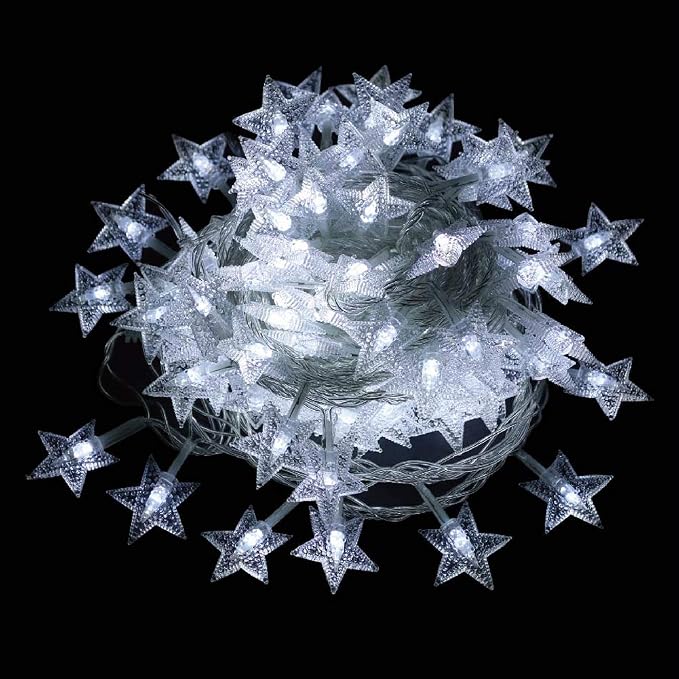 Twinkle Star 33FT 100 LED Star String Lights, Plug in Fairy String Lights - Image 4