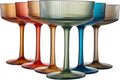 Khen Shatterproof Acrylic Ribbed Vintage Art Deco Martini, Champagne & Cocktail by Khen