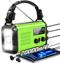 20000mAh / 74000mWh Emergency Crank Radio, NOAA/AM/FM Portable Weather Radio by Puyinii