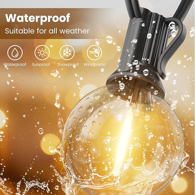 RTTY 150 FT Outdoor String Lights Patio Light - Image 4
