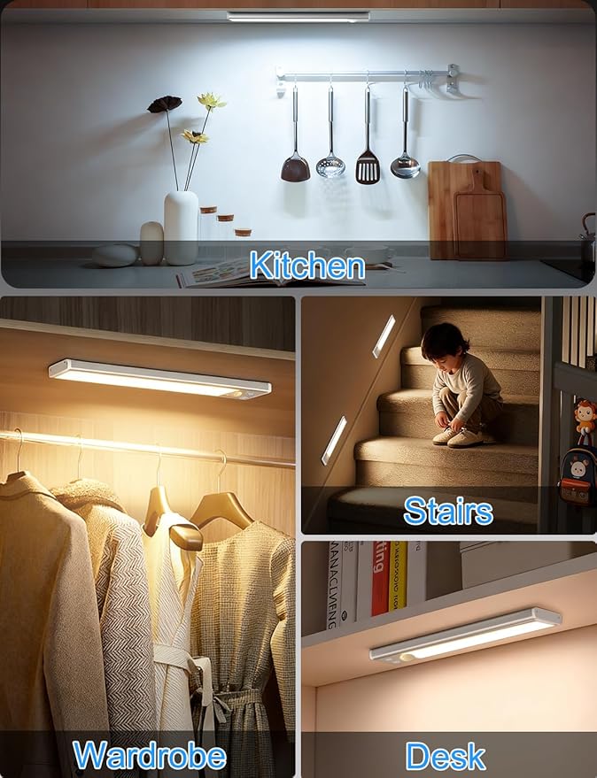 2000mAh Rechargeable Motion Sensor Light Indoor, Under Cabinet Lighting - Image 5