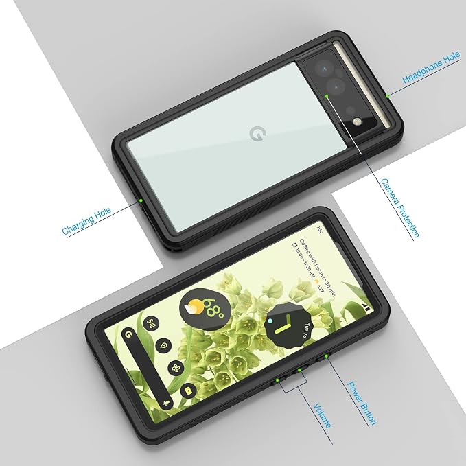 Lanhiem for Google Pixel 6 Case, IP68 Waterproof Dustproof - Image 6