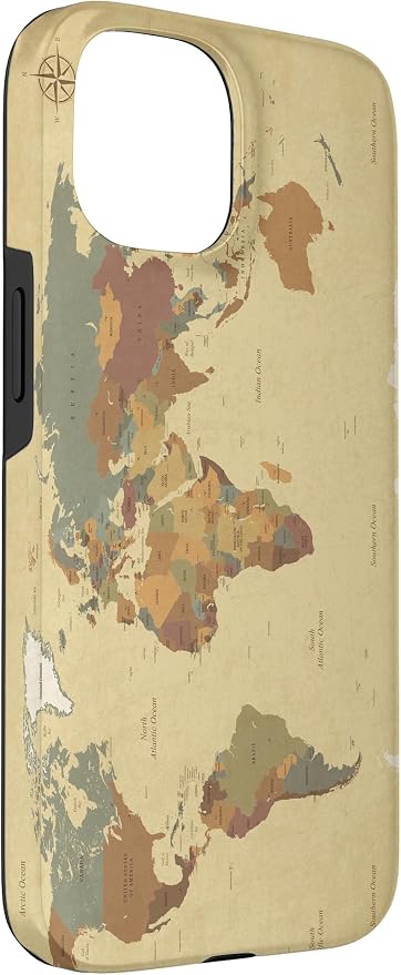 Globe Map Smartphone Cell Cover Gift World Map Pattern Phone Case - Image 3