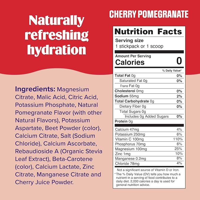 Ultima Replenisher Daily Electrolyte Powder – Cherry Pomegranate, 20 Stickpacks - Image 3