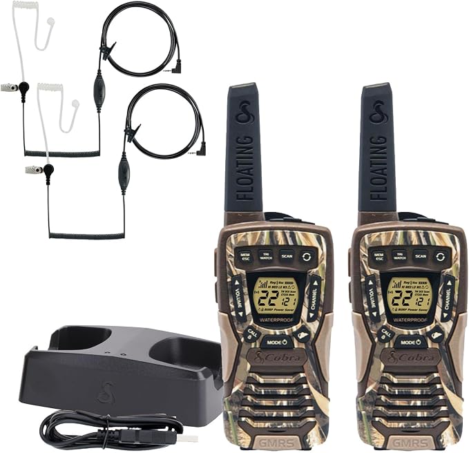 Cobra ACXT1035R FLT CAMO Floating and Waterproof Walkie Talkies by CobraElectronics