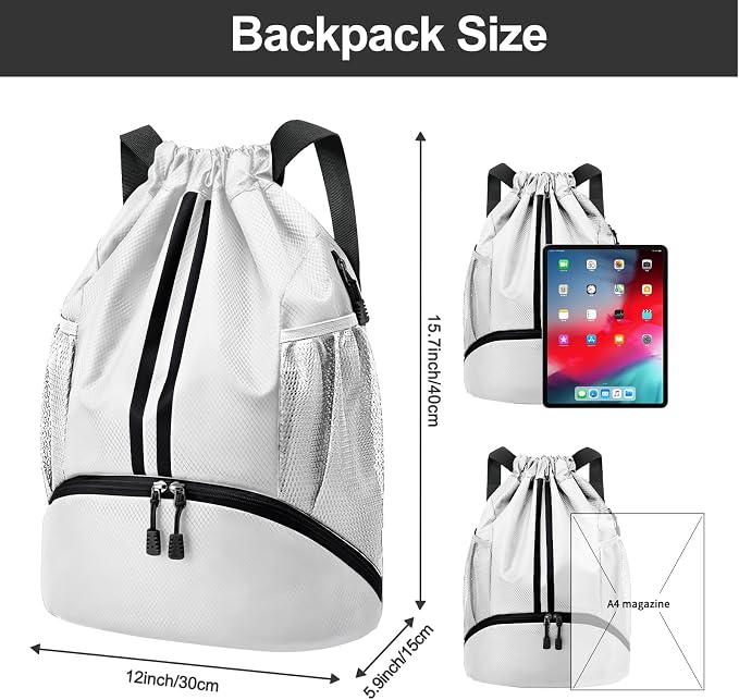 Hoedia Sports Drawstring Backpack - Image 2