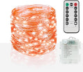 suddus Halloween Lights Battery Operated, 33ft 100 LED Orange String Lights by SUDDUS