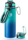 GOSWAG Insulated Sports Water Bottle, 24oz 2 Lids, Stainless Steel Water Bottles by GOSWAG