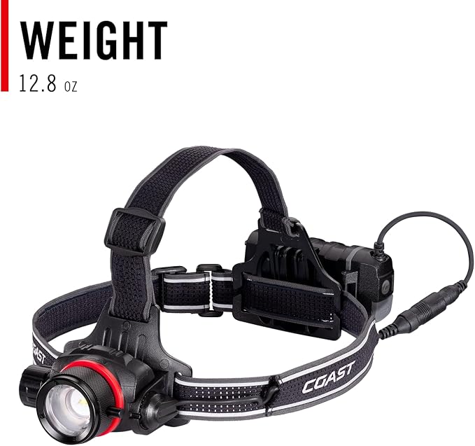 COAST HL8R 2000 Lumen Rechargeable PURE BEAM Focusing LED Headlamp - Image 11