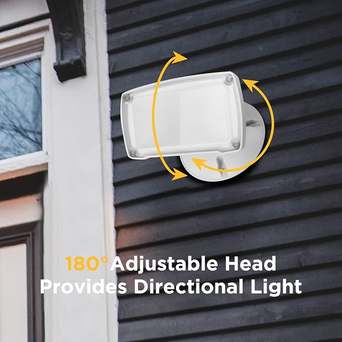 LUTEC 2 Packs 14W LED Flood Light Outdoor, 1300LM 5000K Single-Head Floodlight - Image 4