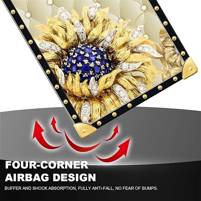 Compatible with iPhone XR Case, Sunflower Diamonds Leather Luxury Golden - Image 6