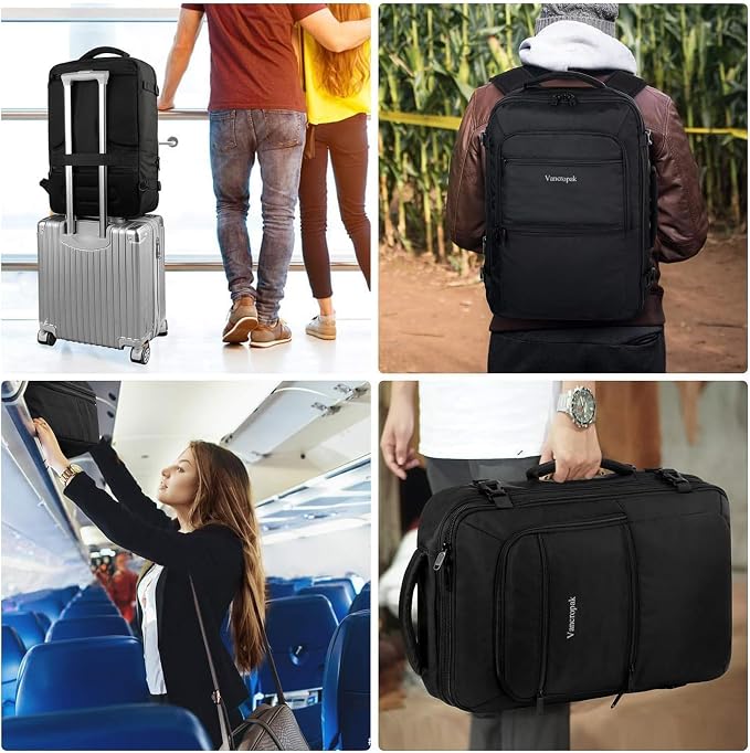 Vancropak 35L Carry on Bags for Airplanes, Luggage Backpack for Travel - Image 7