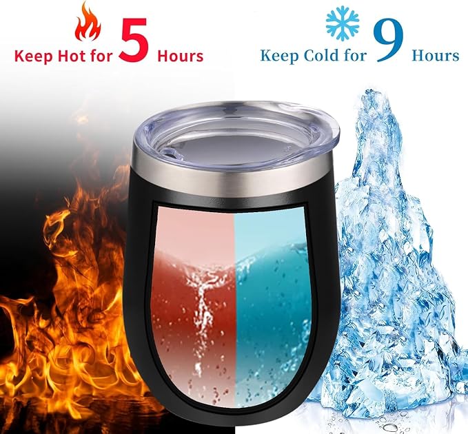 12oz/6 Pack Wine Tumbler Glasses - Image 2