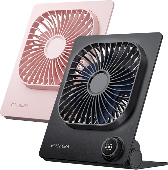 GOCKERA Desk Fan, 6.61''Ultra-thin 5000mAh Battery Powered Fan by GOCKERA