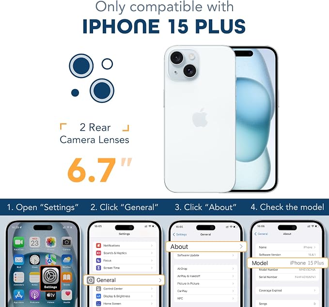 TIESZEN for iPhone 15 Plus Case, Compatible - Image 7
