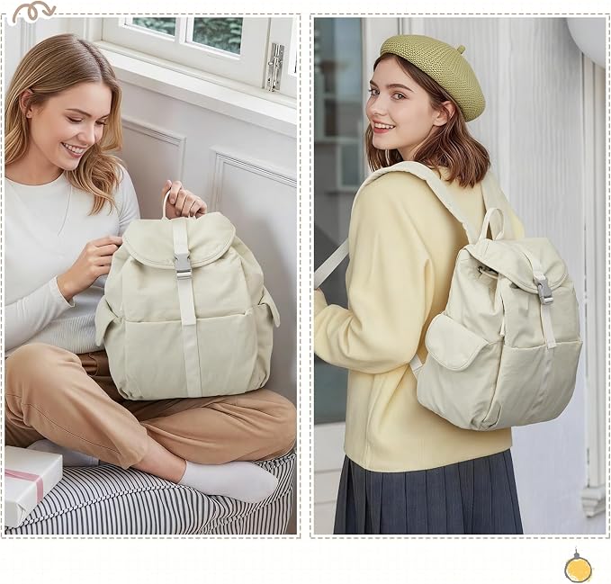 G4Free Small Backpack for Women, Nylon Casual Daypack for Work Travel Campus - Image 2