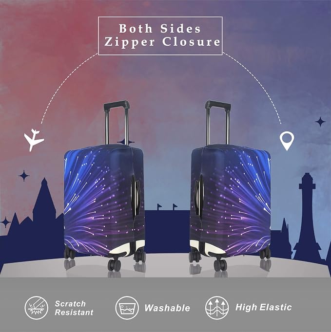 Explore Land Travel Luggage Cover Suitcase Protector Fits 23-26 Inch Case - Image 2