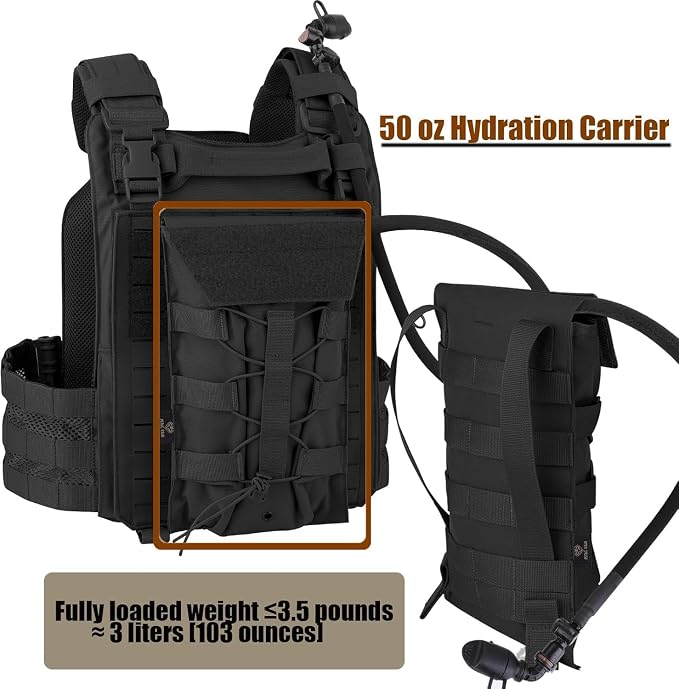 PETAC GEAR 1.5L / 3L Tactical Hydration Pack，Molle Carrier Pouch - Image 2