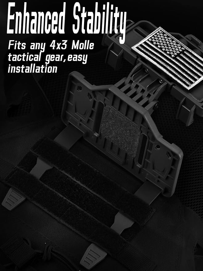 Tactical Molle Phone Holder for Plate Carrier Vest, Quick-Release Heavy Duty - Image 4