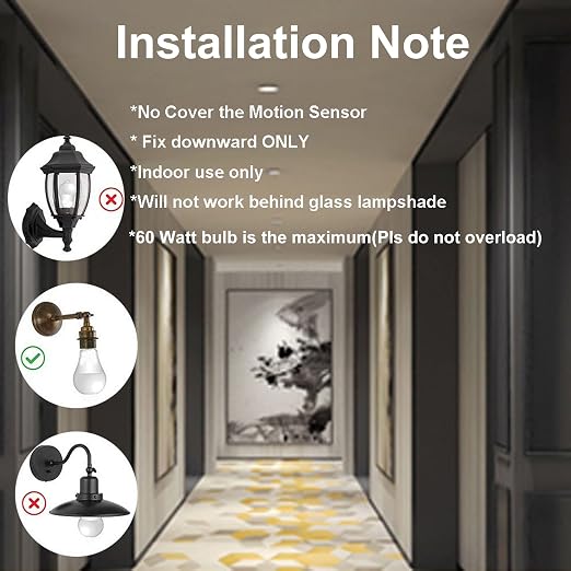 2pcs Motion Activated Light Sockets, E26/E27 Screw in Add on/Off Motion Sensor - Image 2