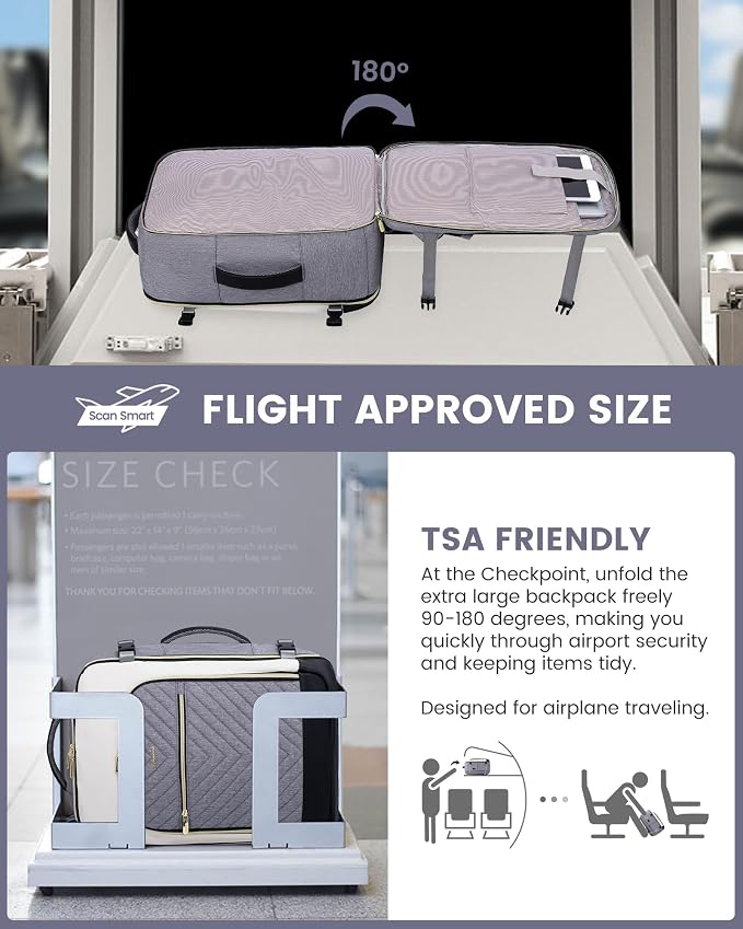 LOVEVOOK Large Travel Backpack for Women, 50L Carry on Backpack Airplane - Image 2