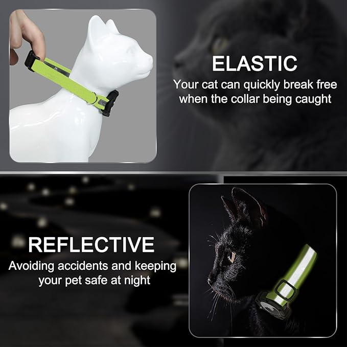 Reflective AirTag Cat Collar, Integrated Cat Tracker Collar - Image 2