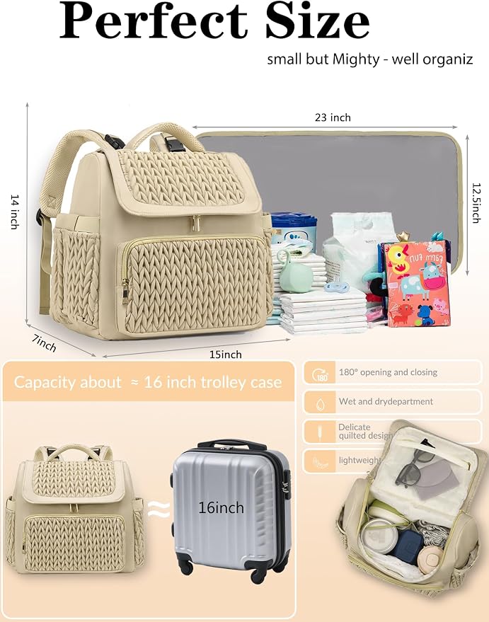 Awanhe Diaper Bag Backpack, Baby Bag - Image 6