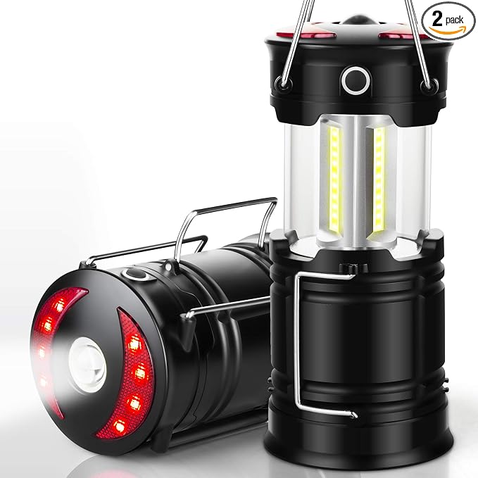 2 Pack Camping Lanterns Camping Accessories USB Rechargeable and Battery by EZORKAS+LANTERN